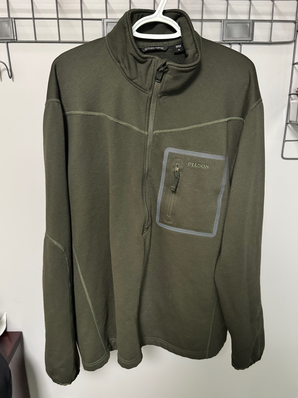 Filson men’s Shuskan 1/2 zip Tar XL
